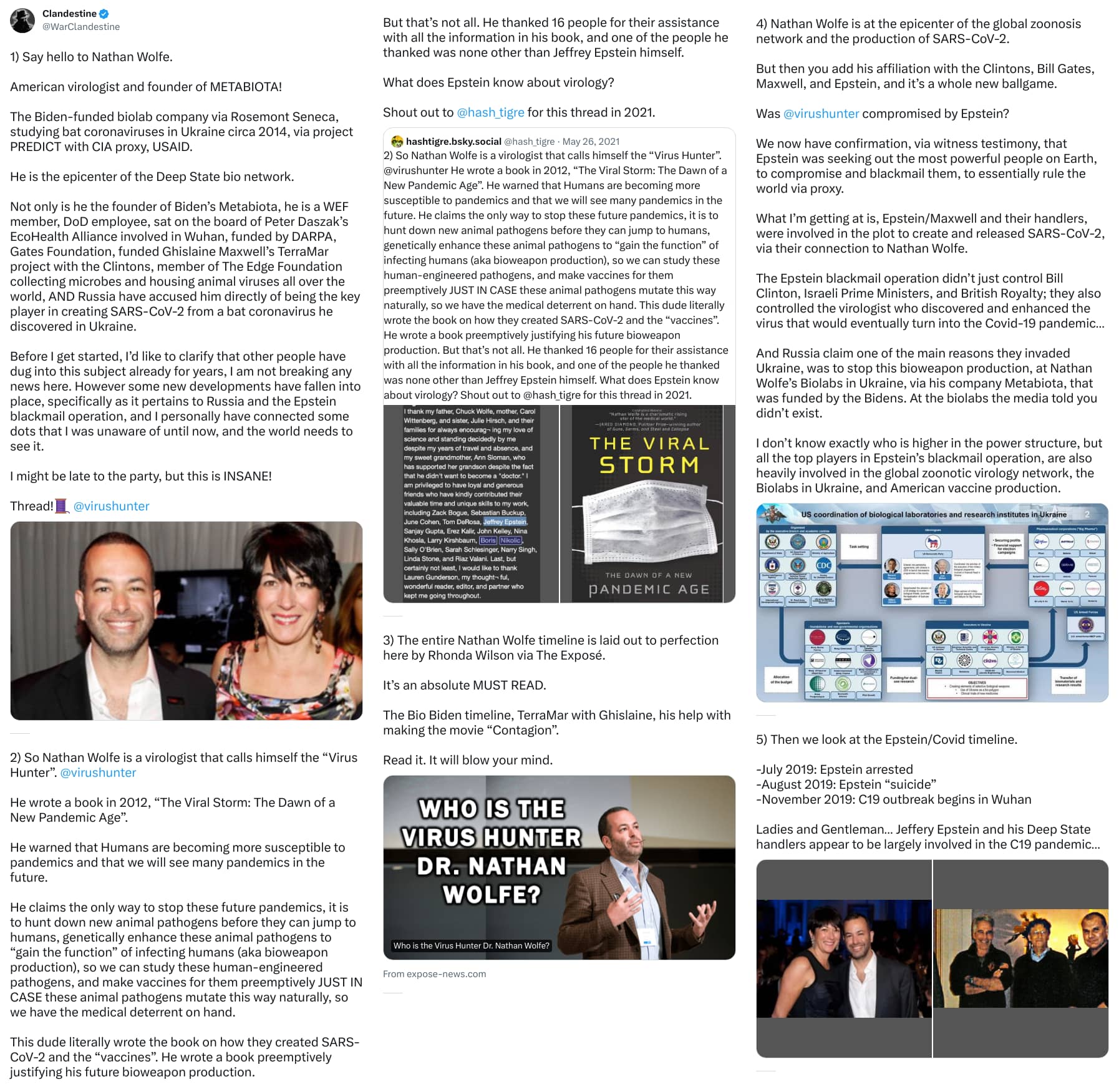 An X (Twitter) post from @WarClandestine - Clandestine