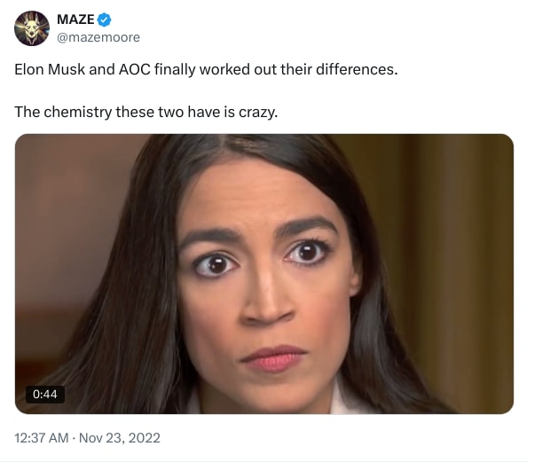 An X (Twitter) post from @mazemoore - MAZE