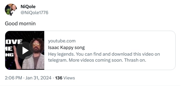 An X (Twitter) post from @NiQole1776 - NiQole