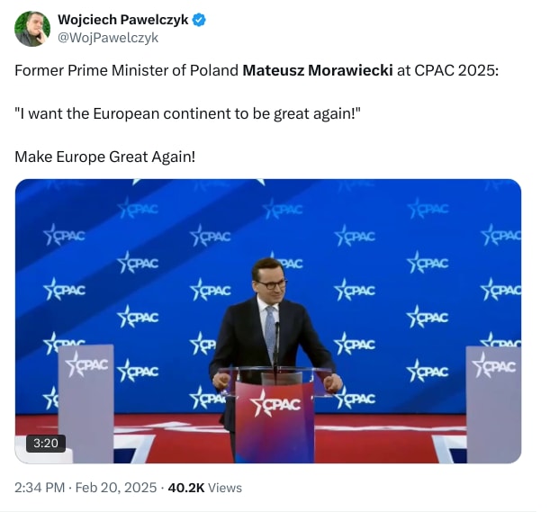 An X (Twitter) post from @WojPawelczyk - Wojciech Pawelczyk