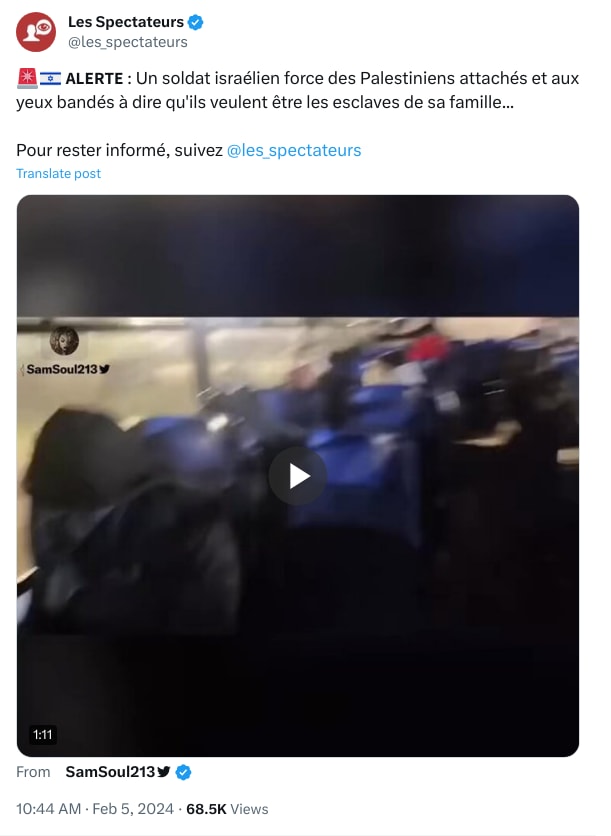 An X (Twitter) post from @les_spectateurs - Les Spectateurs