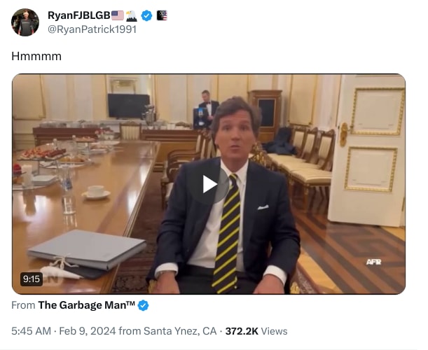 An X (Twitter) post from @RyanPatrick1991 - RyanFJBLGB🇺🇸🦅