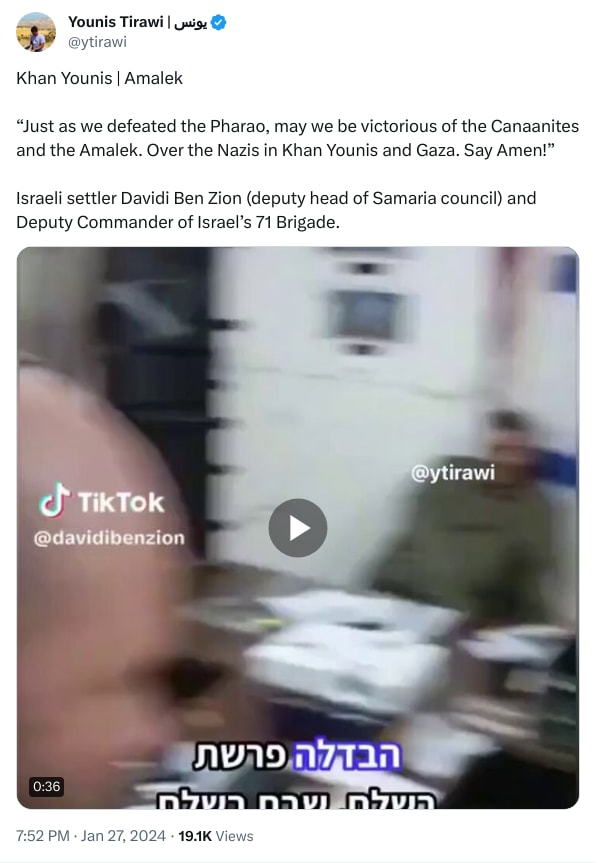 An X (Twitter) post from @ytirawi - Younis Tirawi | يونس