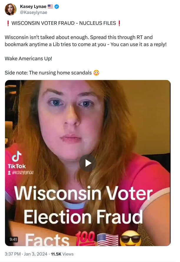 An X (Twitter) post from @Kaseylynae - Kasey Lynae 🇺🇸