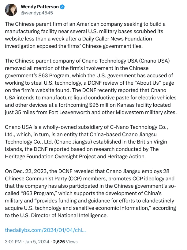 An X (Twitter) post from @wendyp4545 - Wendy Patterson