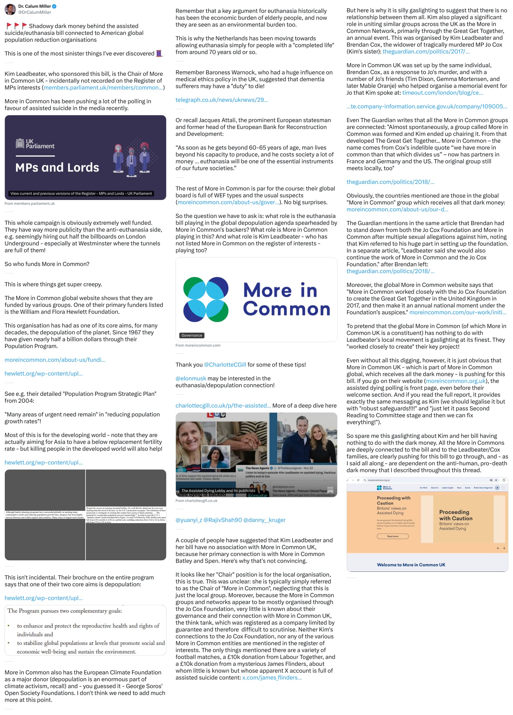 An X (Twitter) post from @DrCalumMiller - Dr. Calum Miller