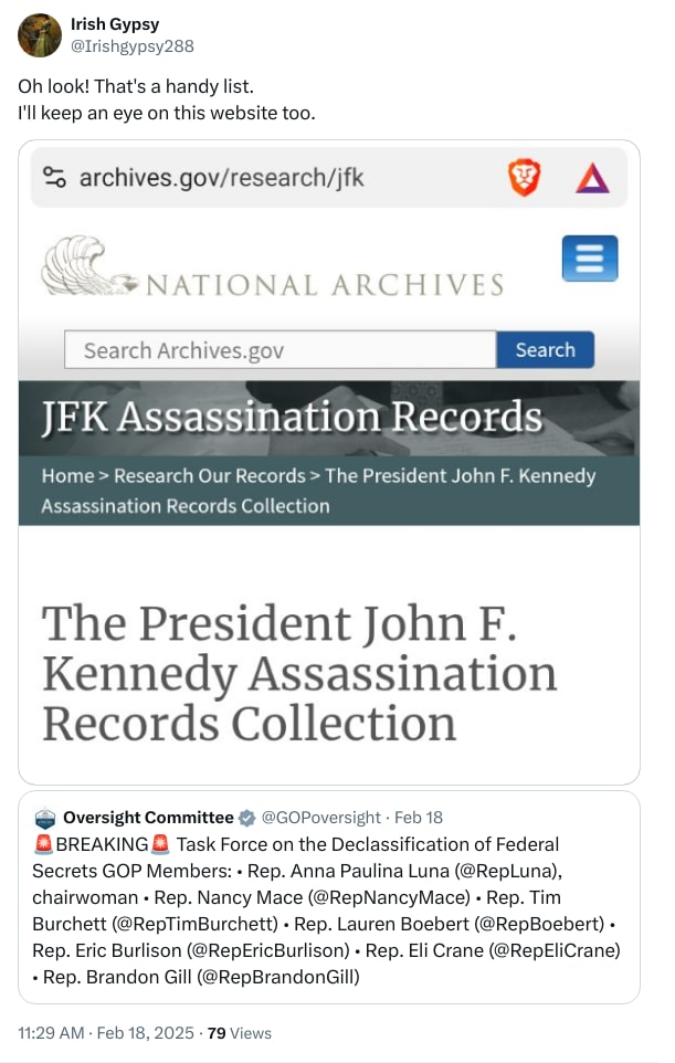 An X (Twitter) post from @Irishgypsy288 - Irish Gypsy