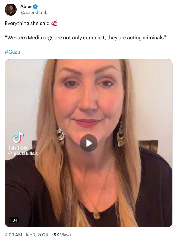 An X (Twitter) post from @abierkhatib - Abier