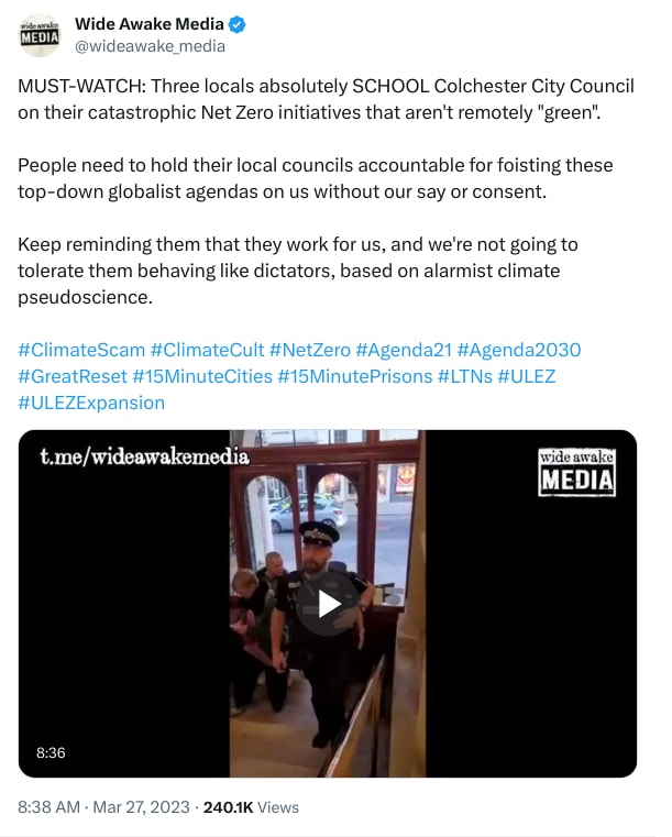 An X (Twitter) post from @wideawake_media - Wide Awake Media