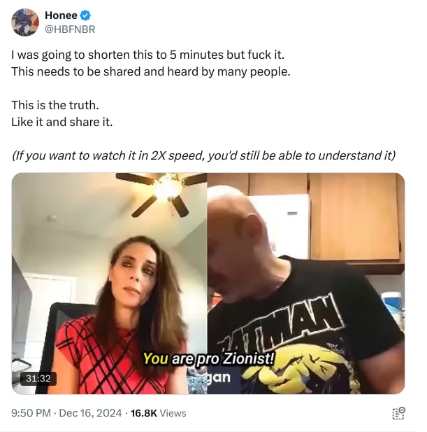 An X (Twitter) post from @HBFNBR - Honee