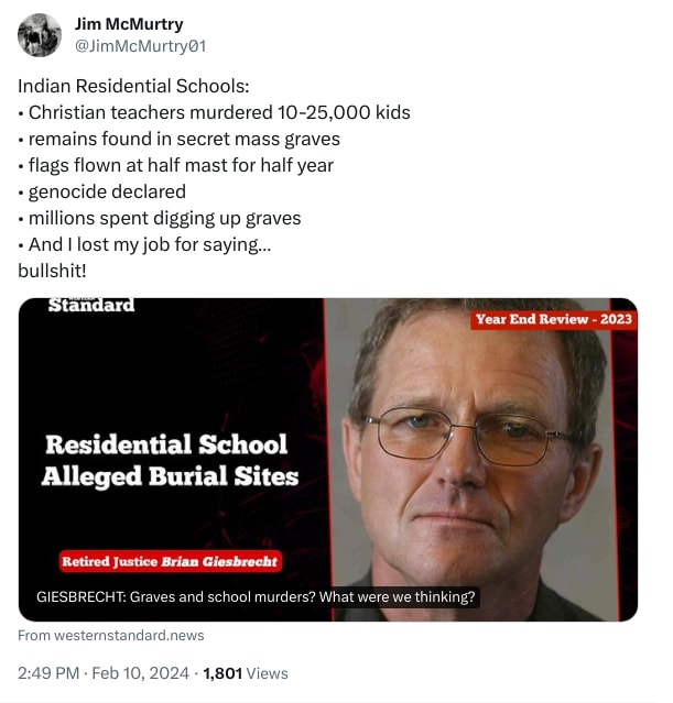 An X (Twitter) post from @JimMcMurtry01 - Jim McMurtry