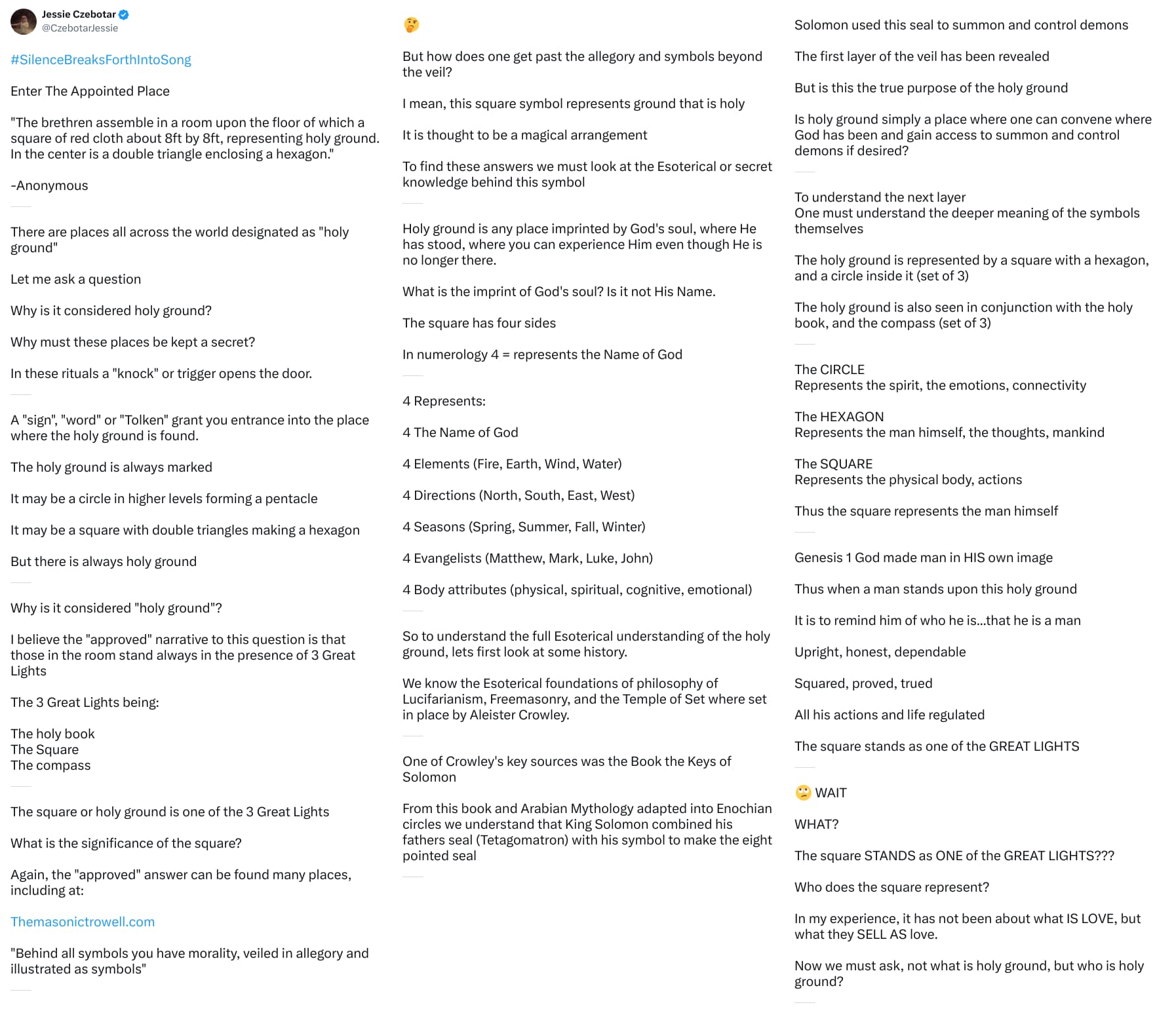 An X (Twitter) post from @CzebotarJessie - Jessie Czebotar