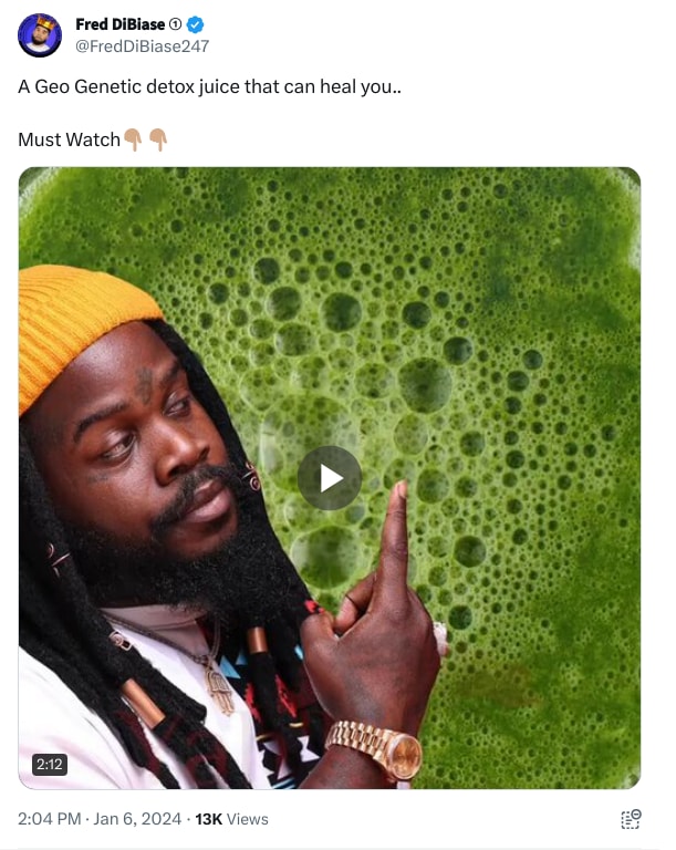 An X (Twitter) post from @FredDiBiase247 - 𝗙𝗿𝗲𝗱 𝗗𝗶𝗕𝗶𝗮𝘀𝗲 ①