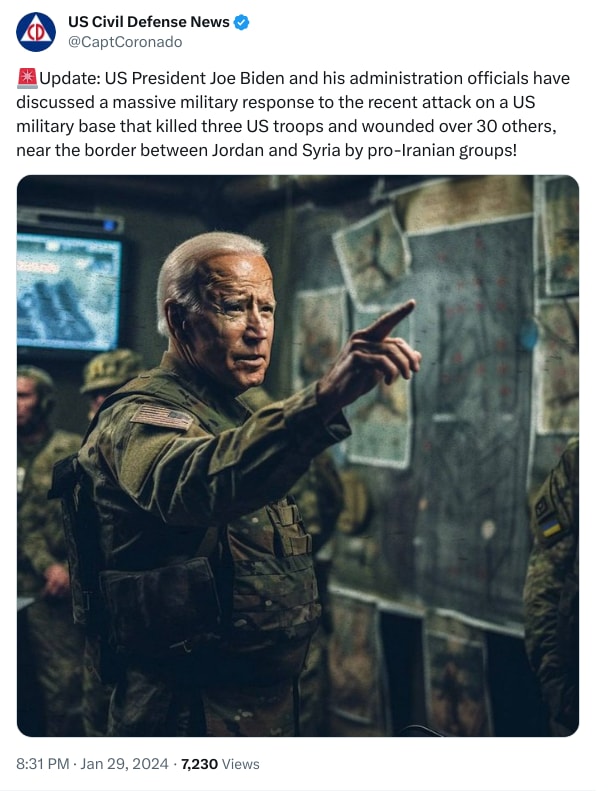 An X (Twitter) post from @CaptCoronado - US Civil Defense News