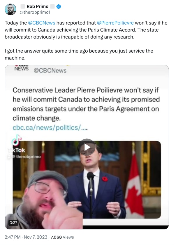 An X (Twitter) post from @therobprimo1 - ◻️ Rob Primo ◻️