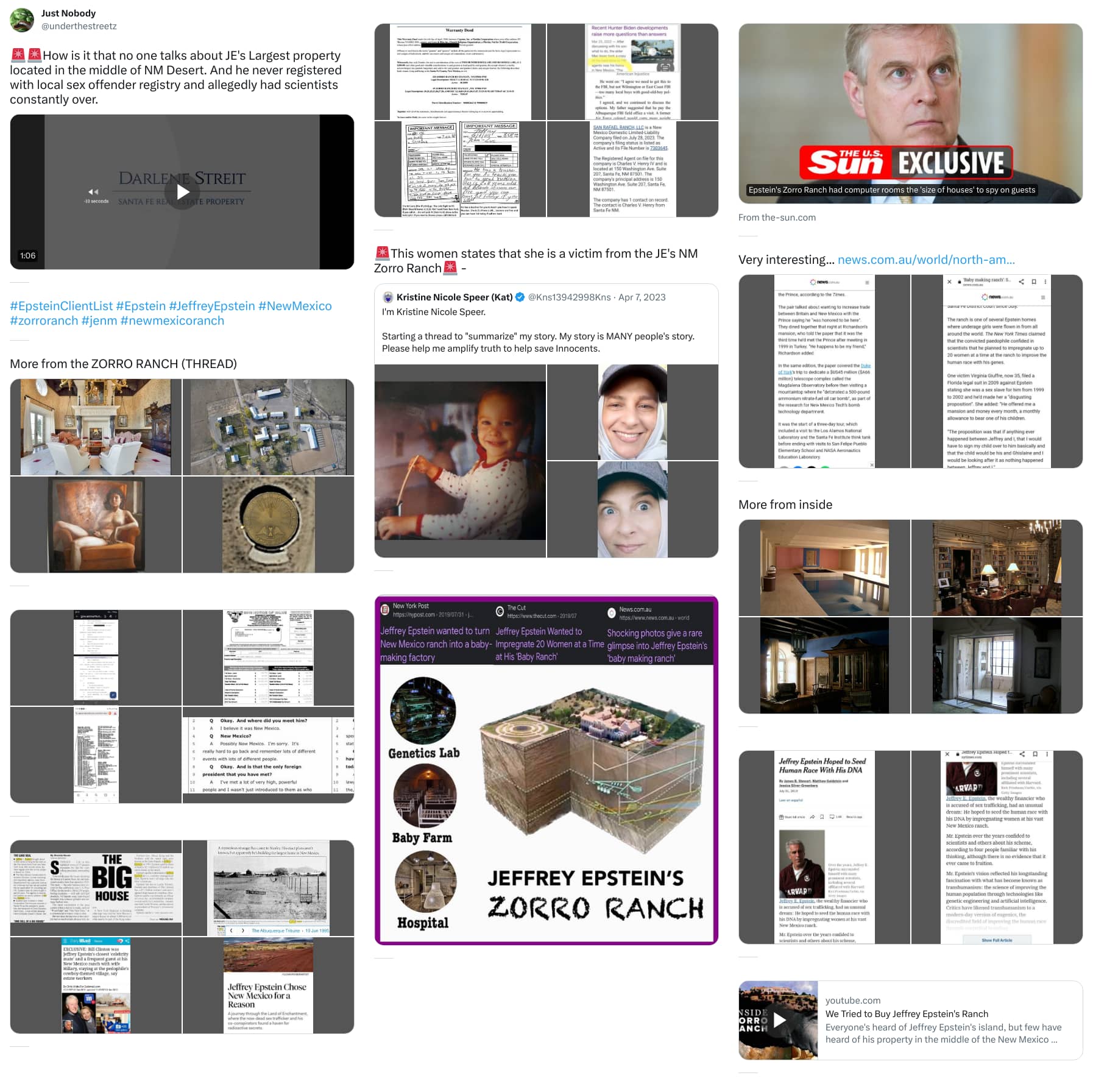 An X (Twitter) post from @underthestreetz - Just Nobody