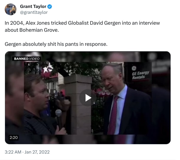 An X (Twitter) post from @grantltaylor - Grant Taylor