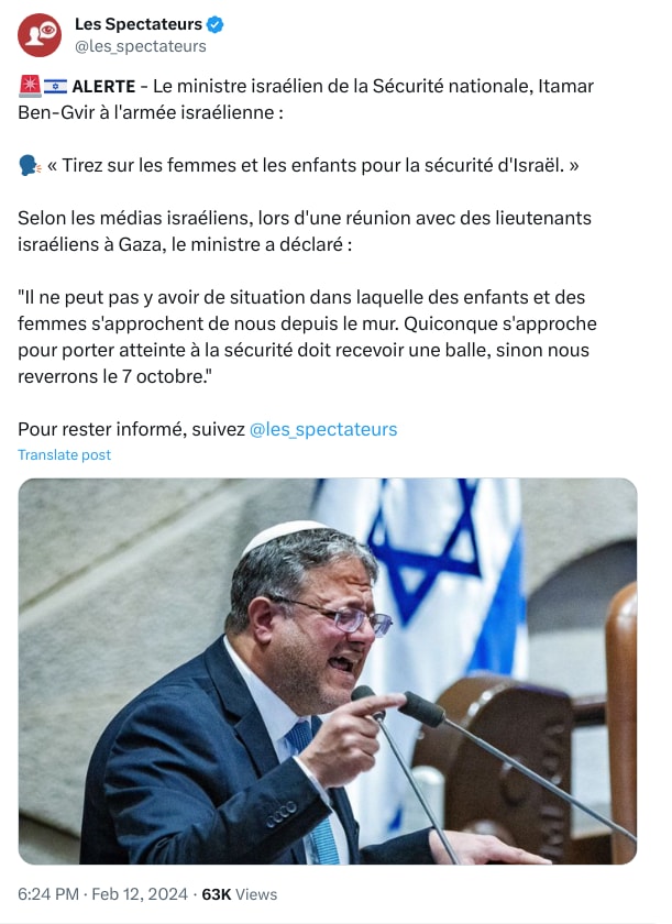 An X (Twitter) post from @les_spectateurs - Les Spectateurs