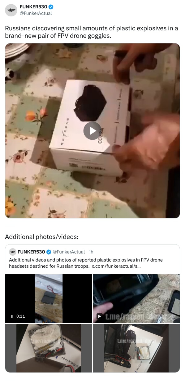 An X (Twitter) post from @FunkerActual - FUNKER530