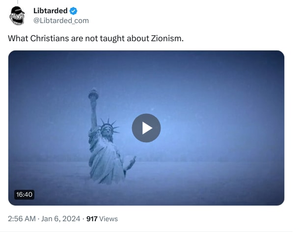 An X (Twitter) post from @Libtarded_com - Libtarded