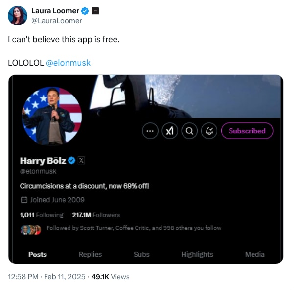An X (Twitter) post from @LauraLoomer - Laura Loomer