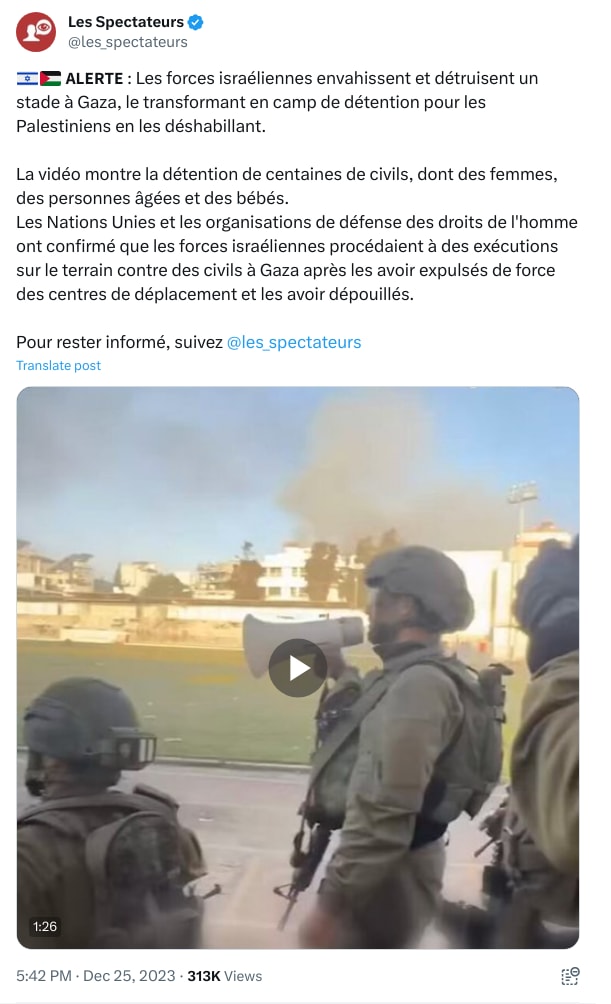 An X (Twitter) post from @les_spectateurs - Les Spectateurs