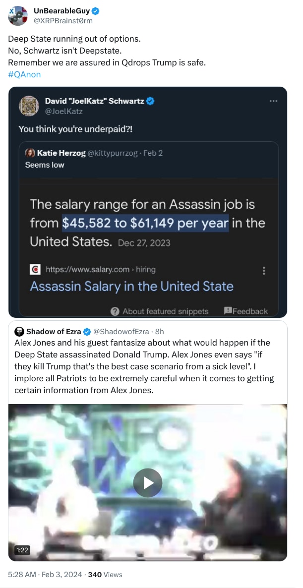 An X (Twitter) post from @XRPBrainst0rm - UnBearableGuy