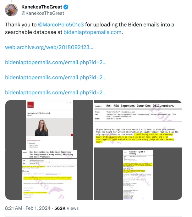 An X (Twitter) post from @KanekoaTheGreat - KanekoaTheGreat