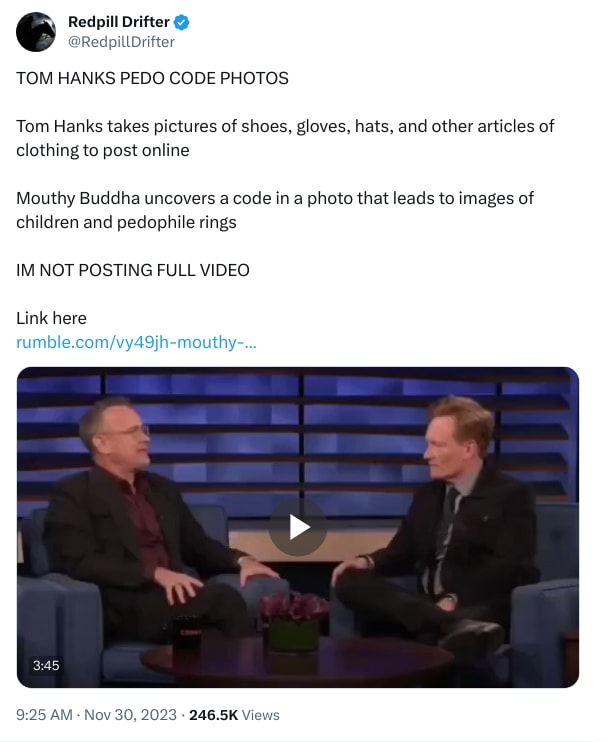 An X (Twitter) post from @RedpillDrifter - Redpill Drifter