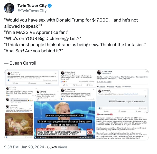 An X (Twitter) post from @TwinTowerCity - Twin Tower City