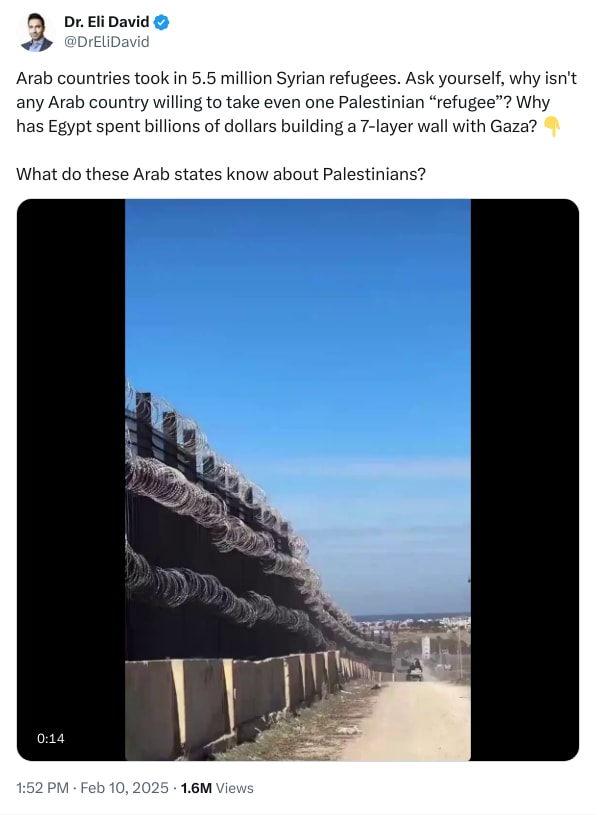 An X (Twitter) post from @DrEliDavid - Dr. Eli David