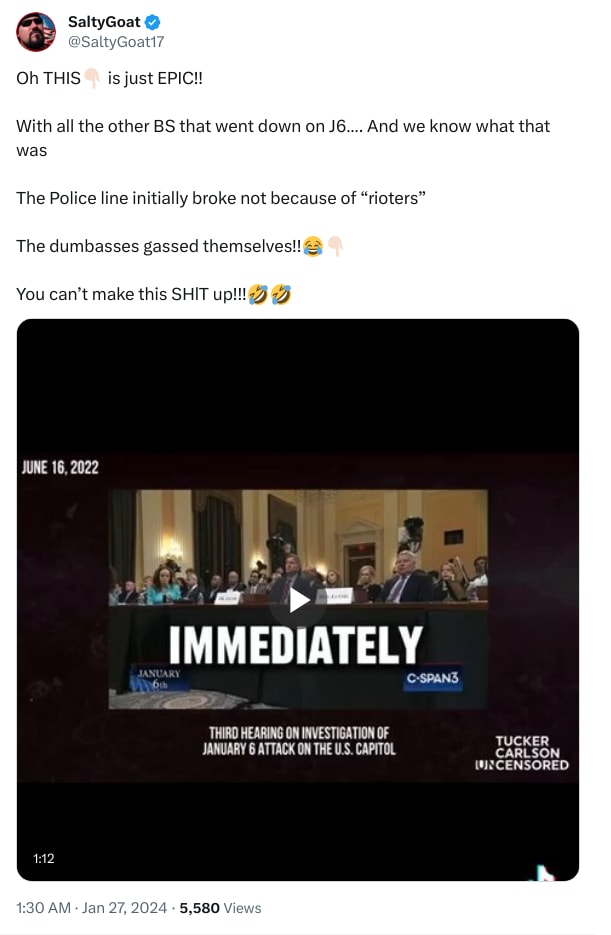 An X (Twitter) post from @SaltyGoat17 - SaltyGoat