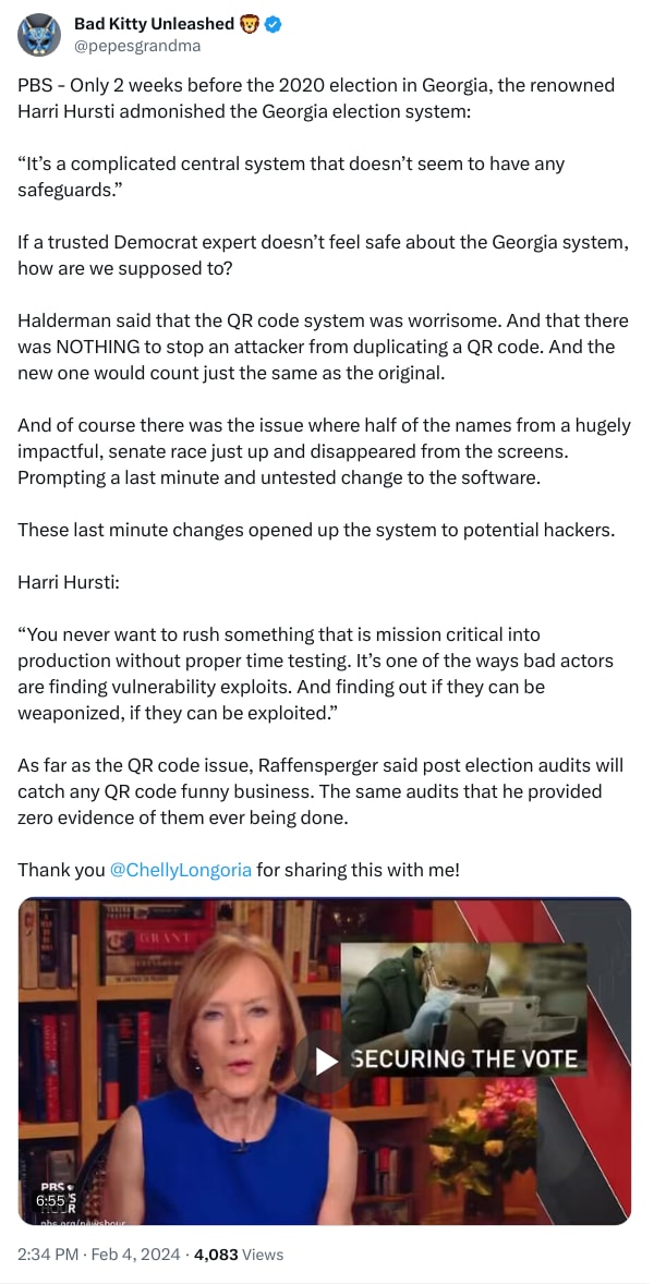 An X (Twitter) post from @pepesgrandma - Bad Kitty Unleashed 🦁