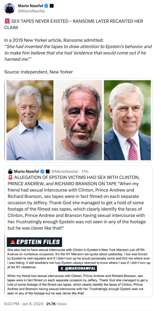 An X (Twitter) post from @MarioNawfal - Mario Nawfal