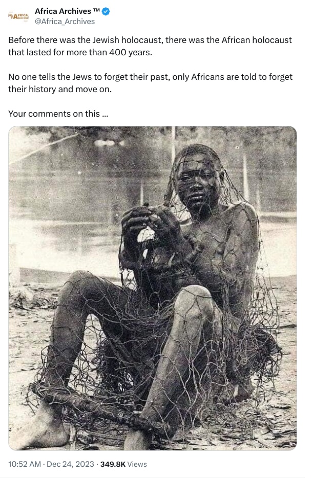 An X (Twitter) post from @Africa_Archives - Africa Archives ™
