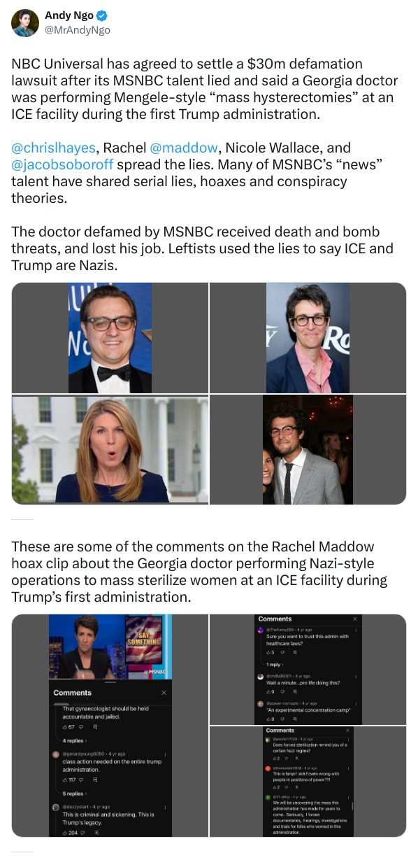 An X (Twitter) post from @MrAndyNgo - Andy Ngo