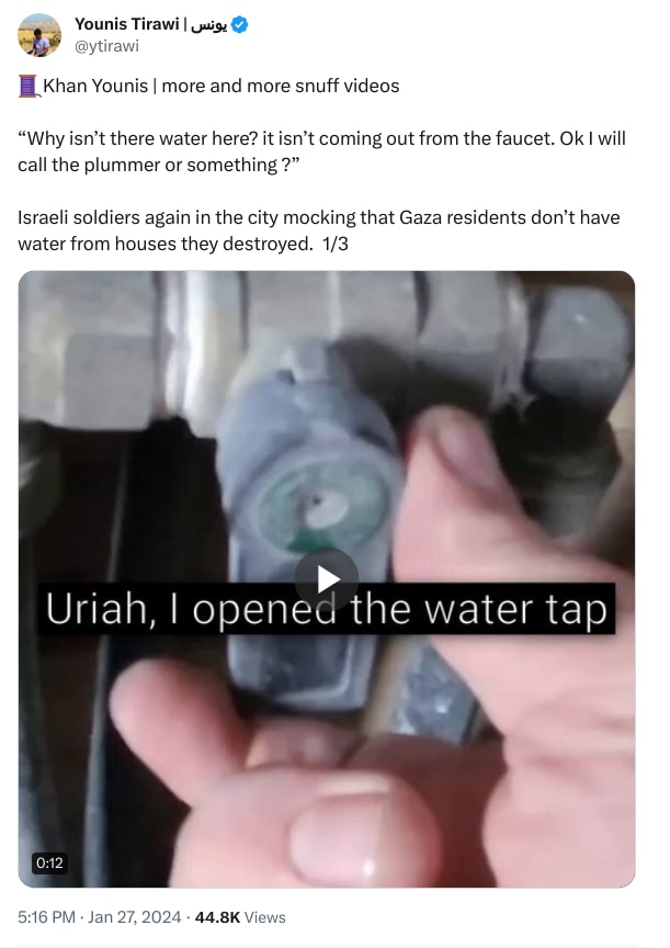 An X (Twitter) post from @ytirawi - Younis Tirawi | يونس