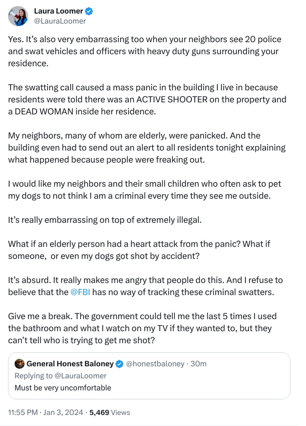 An X (Twitter) post from @LauraLoomer - Laura Loomer