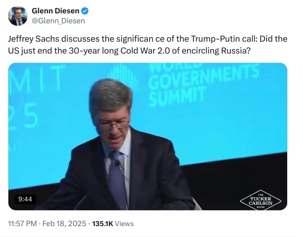 An X (Twitter) post from @Glenn_Diesen - Glenn Diesen