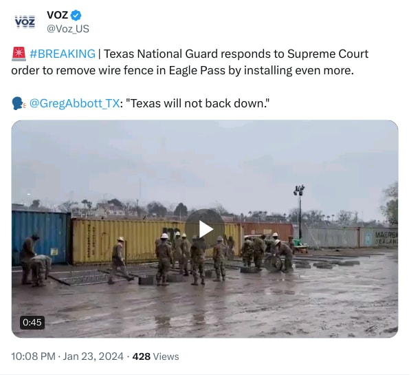 An X (Twitter) post from @Voz_US - VOZ