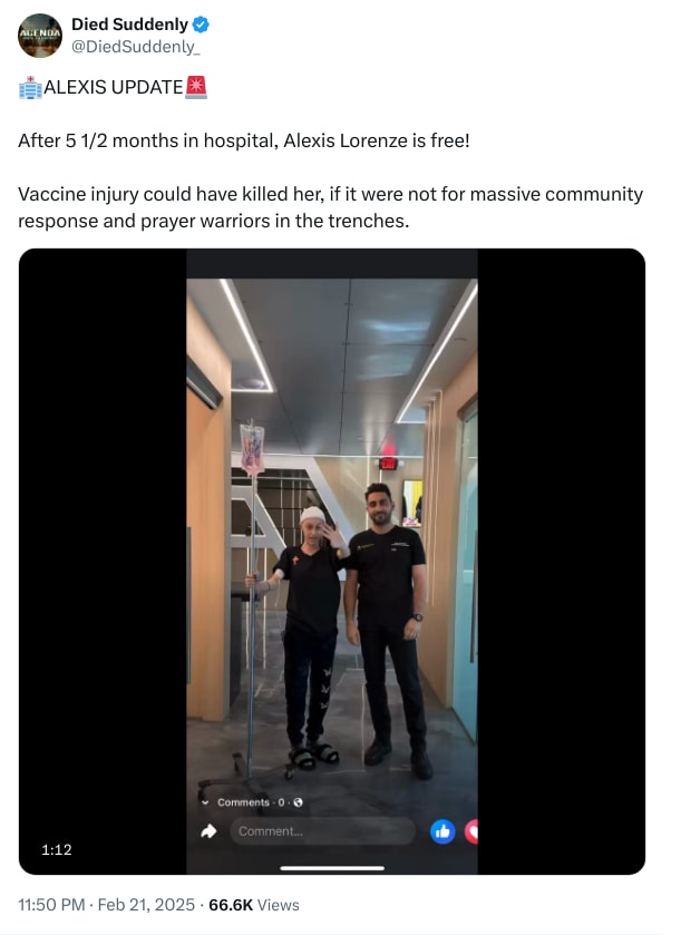 An X (Twitter) post from @DiedSuddenly_ - Died Suddenly