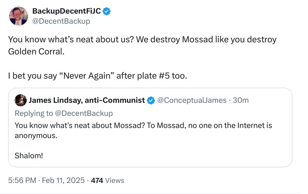 An X (Twitter) post from @DecentBackup - BackupDecentFiJC