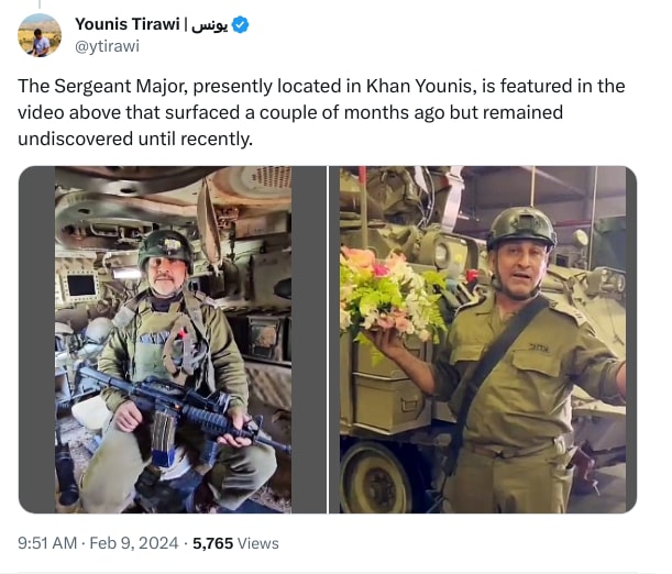 An X (Twitter) post from @ytirawi - Younis Tirawi | يونس