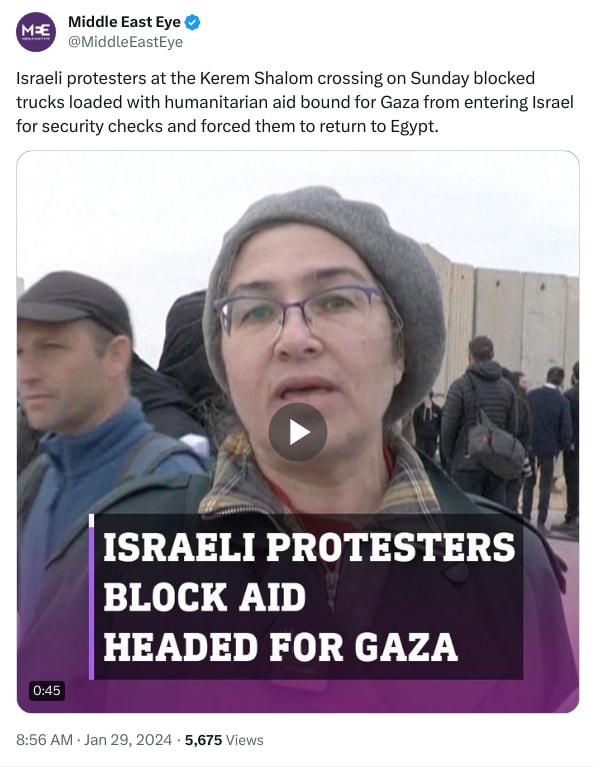 An X (Twitter) post from @MiddleEastEye - Middle East Eye