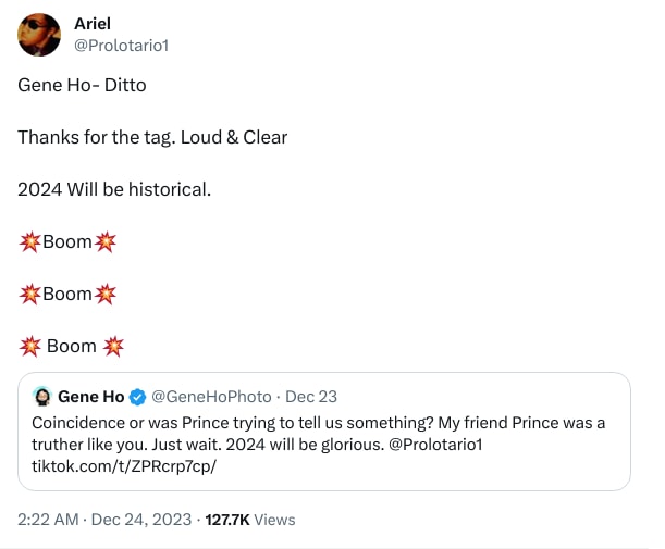 An X (Twitter) post from @Prolotario1 - Ariel