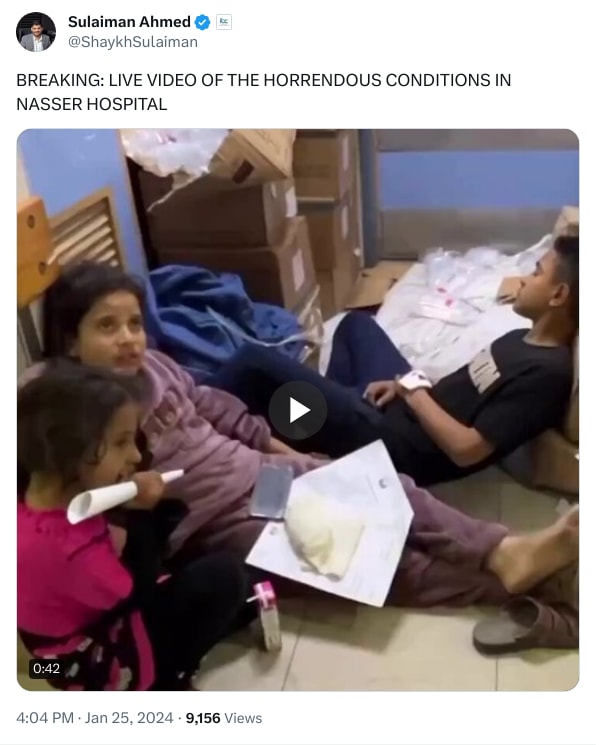 An X (Twitter) post from @ShaykhSulaiman - Sulaiman Ahmed