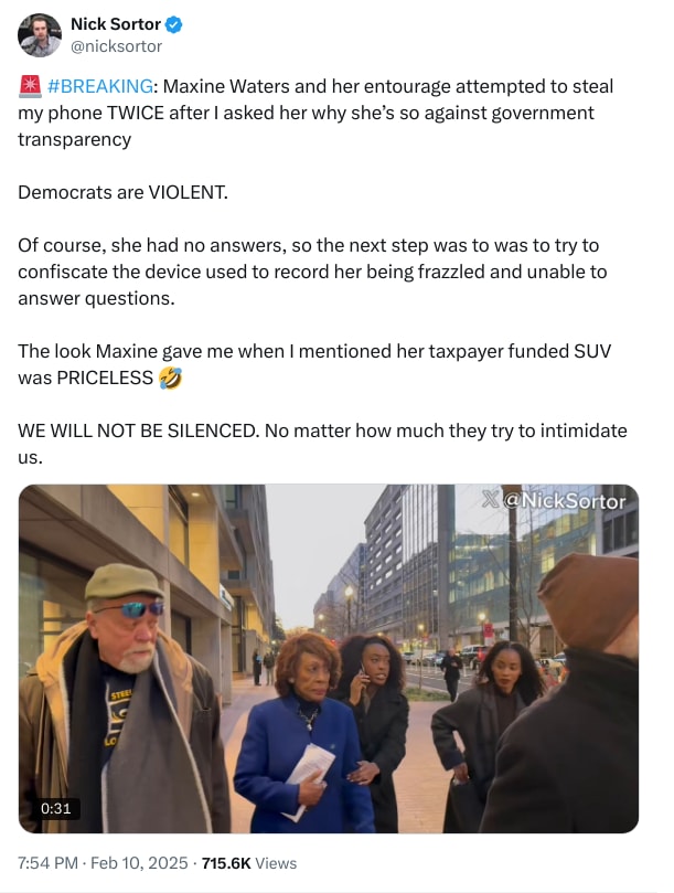An X (Twitter) post from @nicksortor - Nick Sortor
