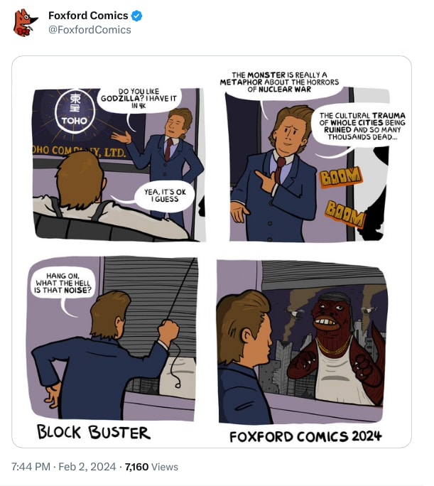 An X (Twitter) post from @FoxfordComics - Foxford Comics