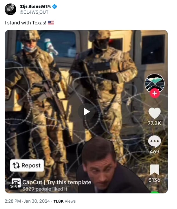 An X (Twitter) post from @CL4WS_OUT - 𝕿𝖍𝖊 𝕷𝖎𝖔𝖓𝖊𝖘𝖘™️