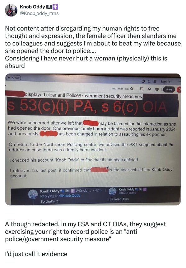 An X (Twitter) post from @Knob_oddy_rtrns - Knob Oddy 🏴‍☠️☦️
